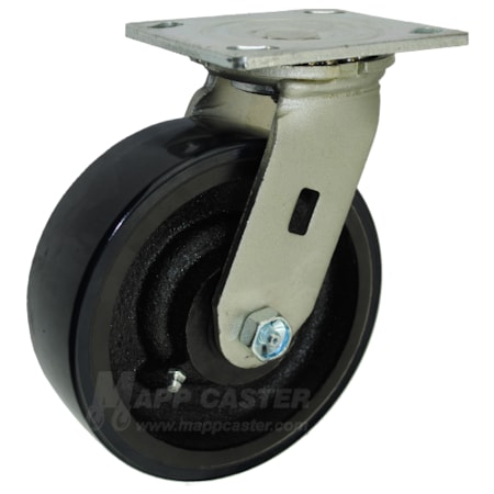 Mapp Caster 6"X2" Polyurethane on Iron Wheel Swivel Caster - 1,250 Lbs Capacity 146UIRB620S